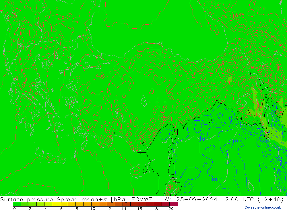     Spread ECMWF  25.09.2024 12 UTC