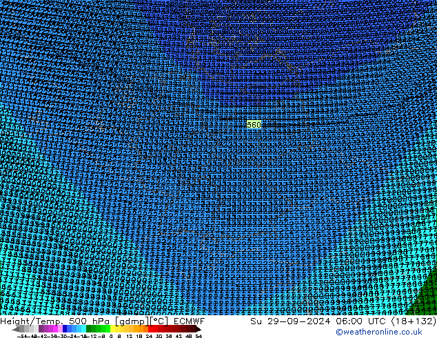 Géop./Temp. 500 hPa ECMWF dim 29.09.2024 06 UTC