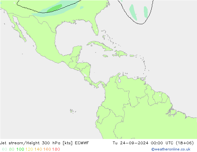 Jet stream ECMWF Ter 24.09.2024 00 UTC