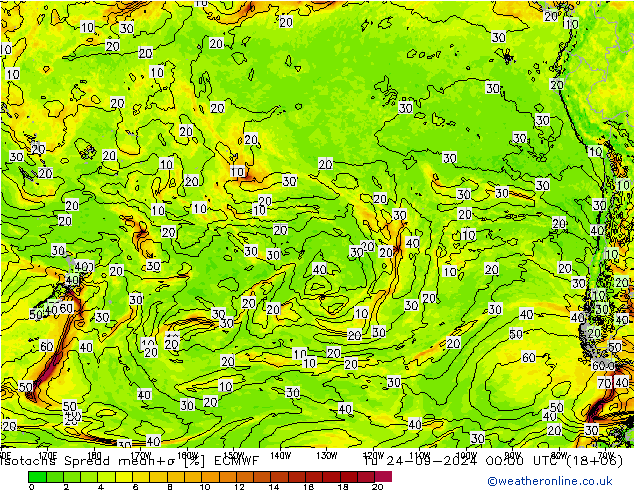 Isotachs Spread ECMWF mar 24.09.2024 00 UTC