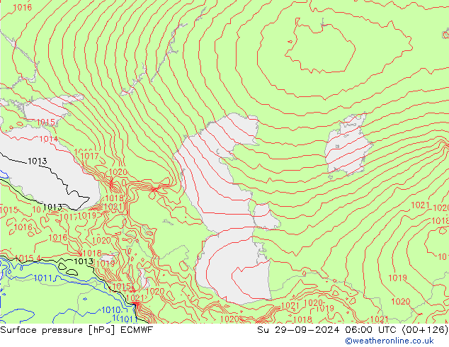 ciśnienie ECMWF nie. 29.09.2024 06 UTC