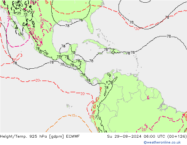 Height/Temp. 925 hPa ECMWF Su 29.09.2024 06 UTC