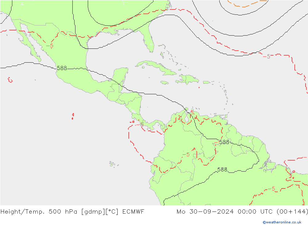 Height/Temp. 500 hPa ECMWF Po 30.09.2024 00 UTC