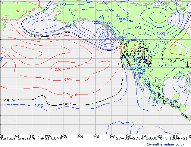 pression de l'air ECMWF ven 27.09.2024 00 UTC