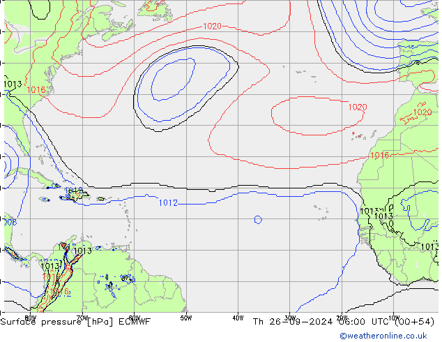 Luchtdruk (Grond) ECMWF do 26.09.2024 06 UTC