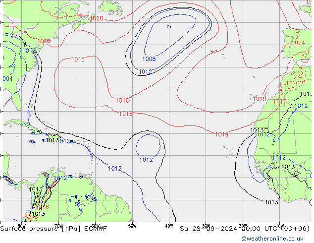 pression de l'air ECMWF sam 28.09.2024 00 UTC