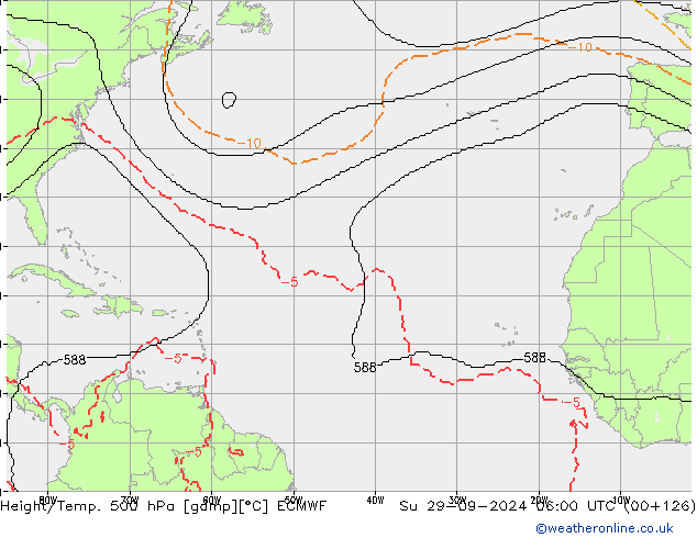 Géop./Temp. 500 hPa ECMWF dim 29.09.2024 06 UTC