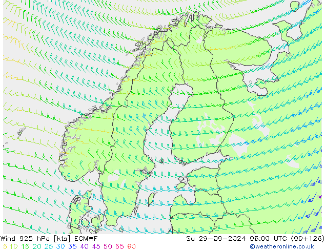 Wind 925 hPa ECMWF Su 29.09.2024 06 UTC