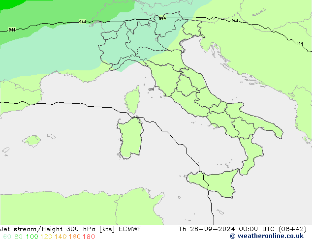 джет ECMWF чт 26.09.2024 00 UTC