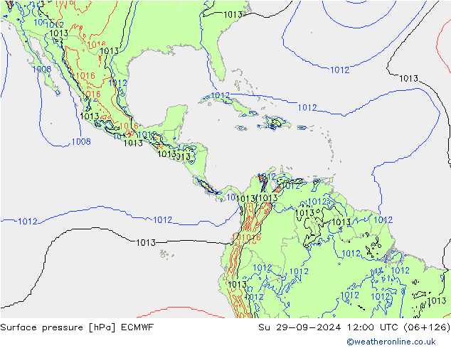 ciśnienie ECMWF nie. 29.09.2024 12 UTC