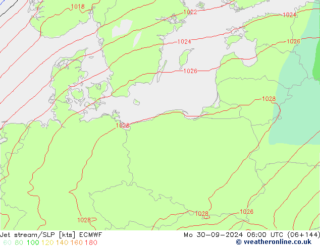 Polarjet/Bodendruck ECMWF Mo 30.09.2024 06 UTC