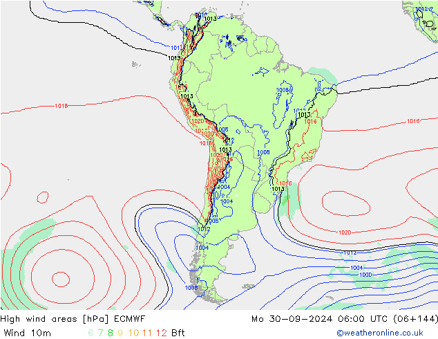 High wind areas ECMWF Seg 30.09.2024 06 UTC