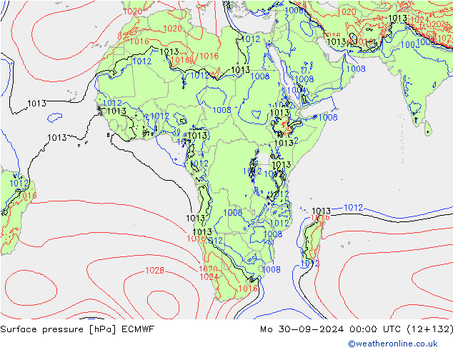 Yer basıncı ECMWF Pzt 30.09.2024 00 UTC