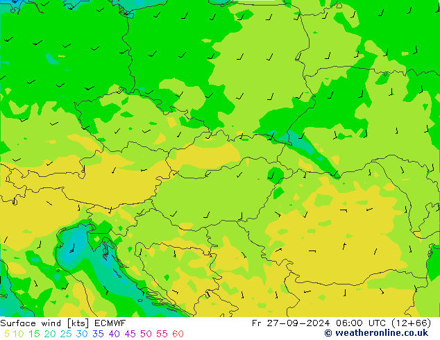  10 m ECMWF  27.09.2024 06 UTC