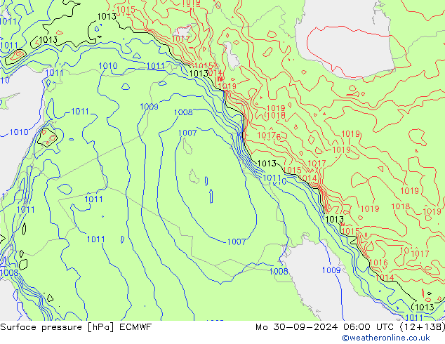 Bodendruck ECMWF Mo 30.09.2024 06 UTC