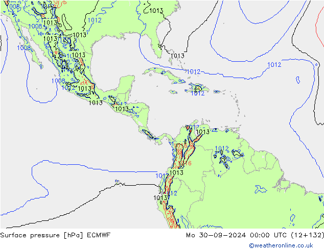 Luchtdruk (Grond) ECMWF ma 30.09.2024 00 UTC