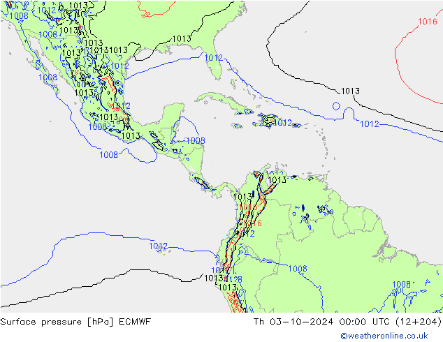 pression de l'air ECMWF jeu 03.10.2024 00 UTC