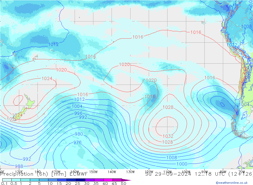 Precipitação (6h) ECMWF Dom 29.09.2024 18 UTC