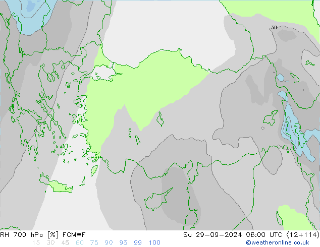 RV 700 hPa ECMWF zo 29.09.2024 06 UTC