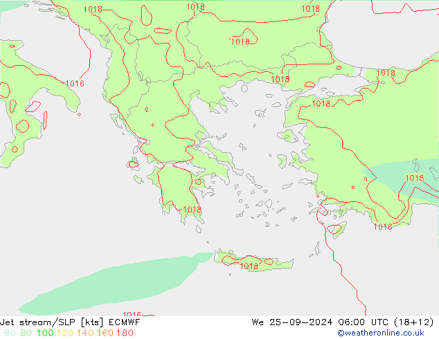 Jet stream/SLP ECMWF We 25.09.2024 06 UTC