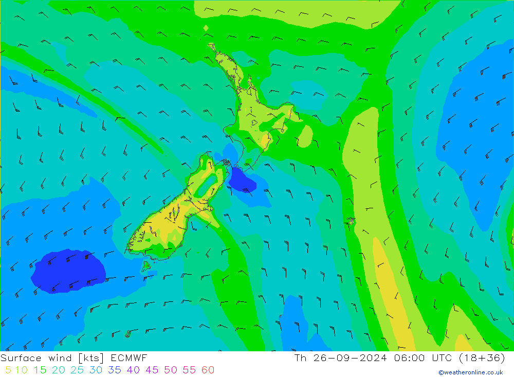 Vent 10 m ECMWF jeu 26.09.2024 06 UTC