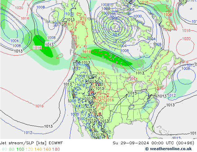 Prąd strumieniowy ECMWF nie. 29.09.2024 00 UTC