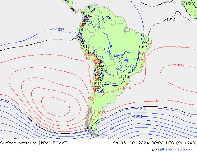 Yer basıncı ECMWF Cts 05.10.2024 00 UTC