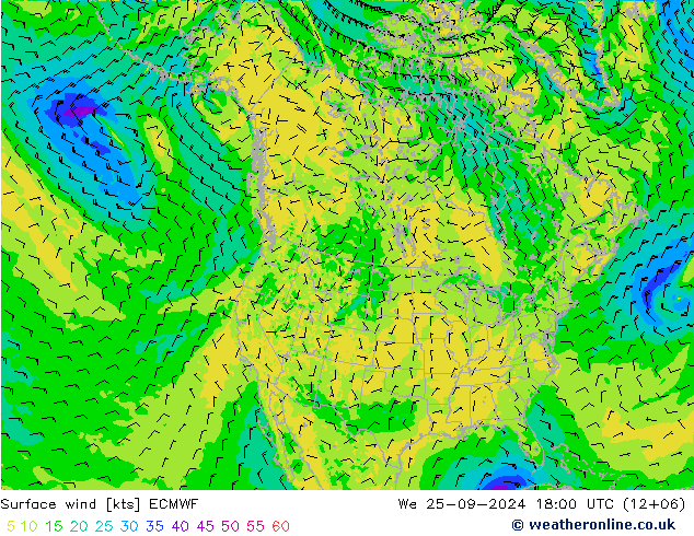  10 m ECMWF  25.09.2024 18 UTC