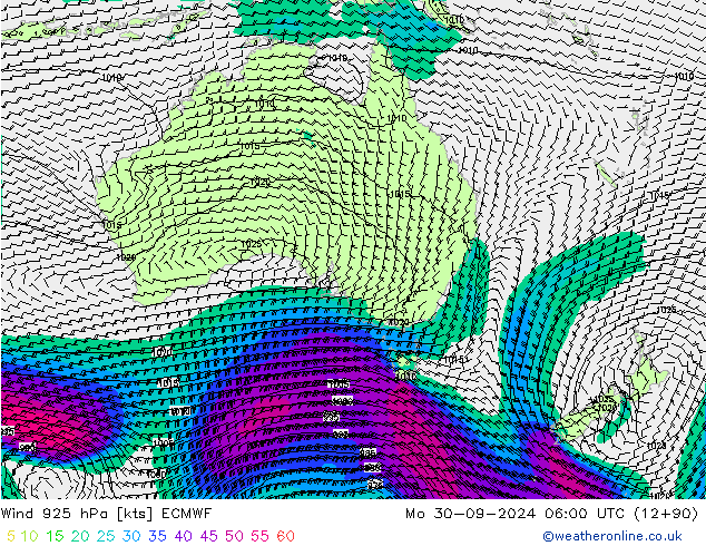  925 hPa ECMWF  30.09.2024 06 UTC