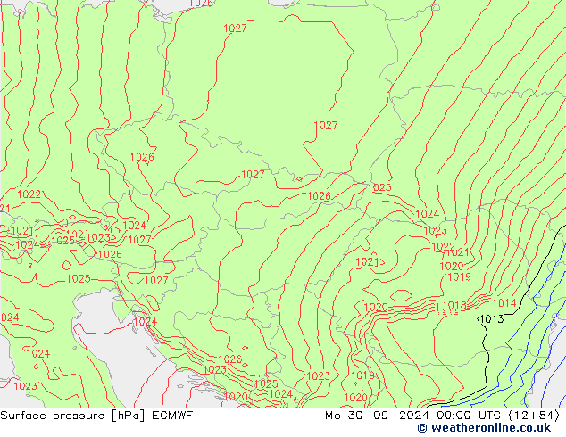 Luchtdruk (Grond) ECMWF ma 30.09.2024 00 UTC