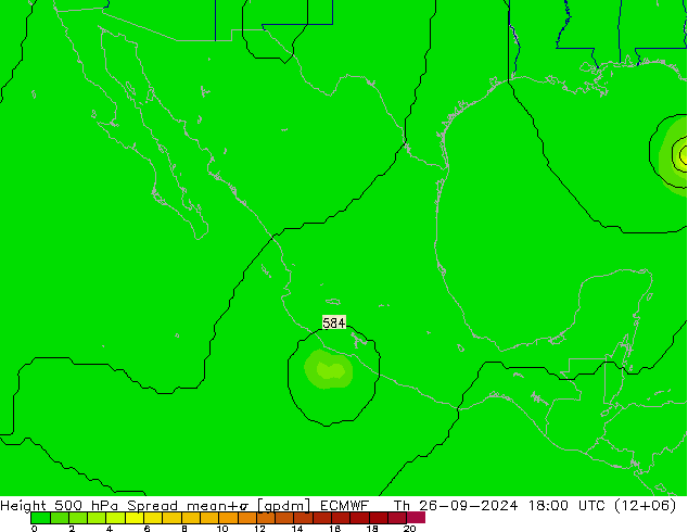 Hoogte 500 hPa Spread ECMWF do 26.09.2024 18 UTC