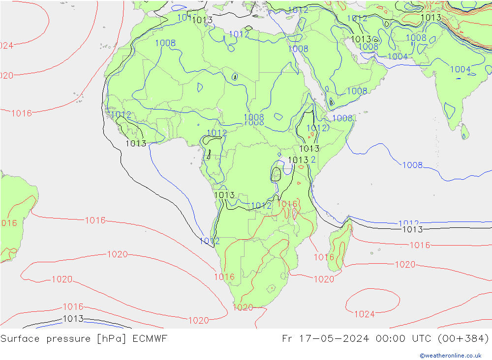 Yer basıncı ECMWF Cu 17.05.2024 00 UTC