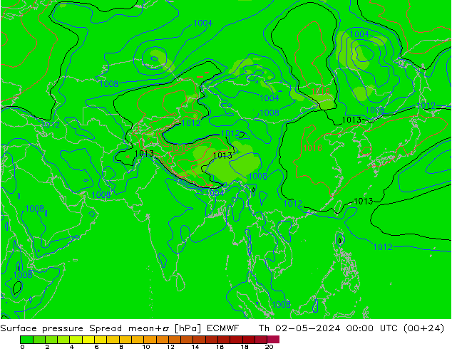 Bodendruck Spread ECMWF Do 02.05.2024 00 UTC