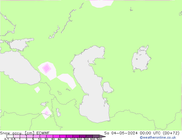 Totale sneeuw ECMWF za 04.05.2024 00 UTC