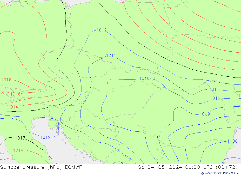 pression de l'air ECMWF sam 04.05.2024 00 UTC