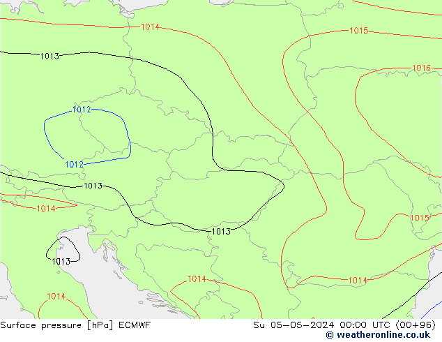 Yer basıncı ECMWF Paz 05.05.2024 00 UTC