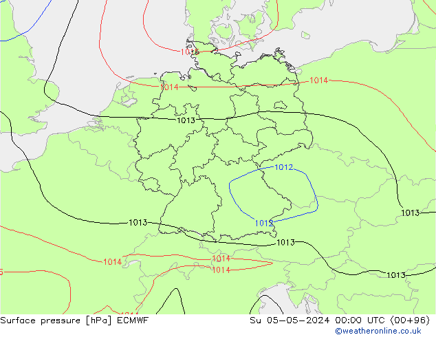 Bodendruck ECMWF So 05.05.2024 00 UTC