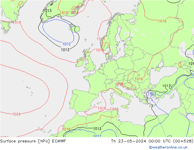 pression de l'air ECMWF jeu 23.05.2024 00 UTC