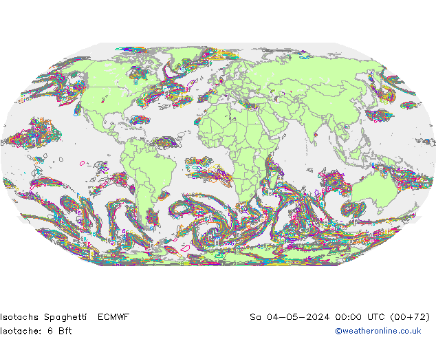 Isotachen Spaghetti ECMWF Sa 04.05.2024 00 UTC