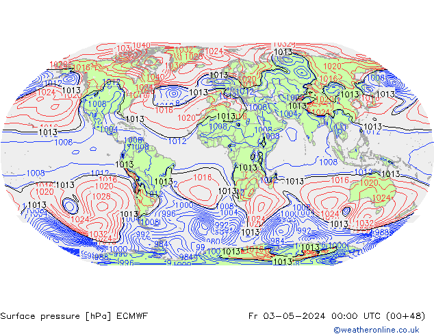 pression de l'air ECMWF ven 03.05.2024 00 UTC