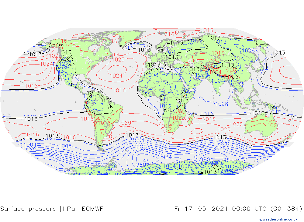 Luchtdruk (Grond) ECMWF vr 17.05.2024 00 UTC