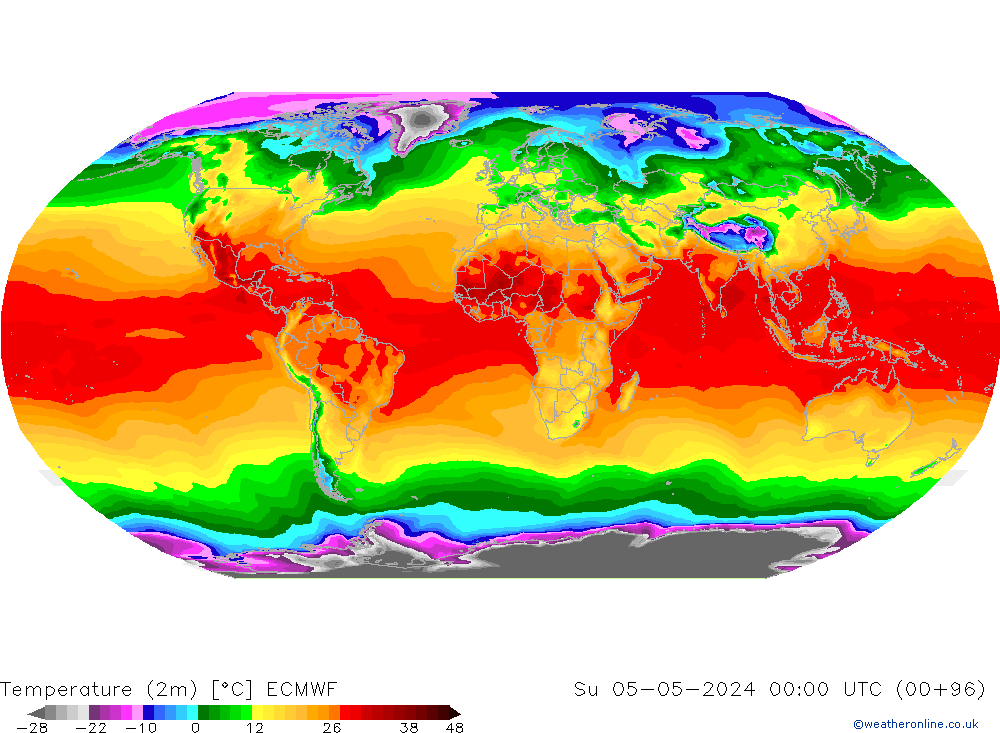 Temperature (2m) ECMWF Su 05.05.2024 00 UTC