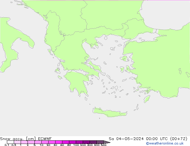 Snow accu. ECMWF sam 04.05.2024 00 UTC