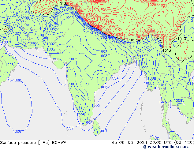 pression de l'air ECMWF lun 06.05.2024 00 UTC