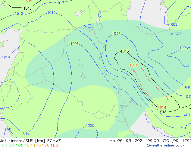 Corrente a getto ECMWF lun 06.05.2024 00 UTC