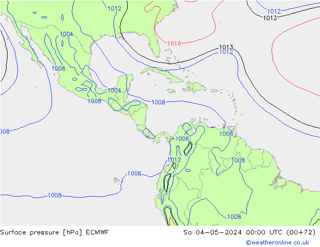 Luchtdruk (Grond) ECMWF za 04.05.2024 00 UTC