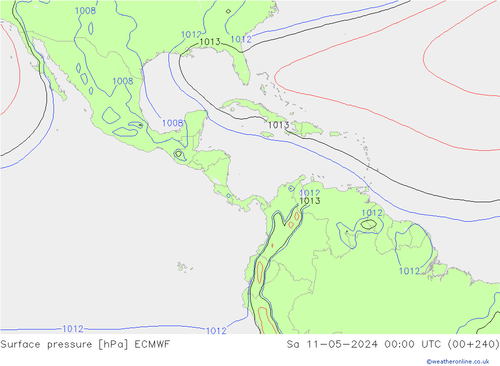 pression de l'air ECMWF sam 11.05.2024 00 UTC