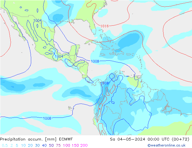 Precipitation accum. ECMWF  04.05.2024 00 UTC