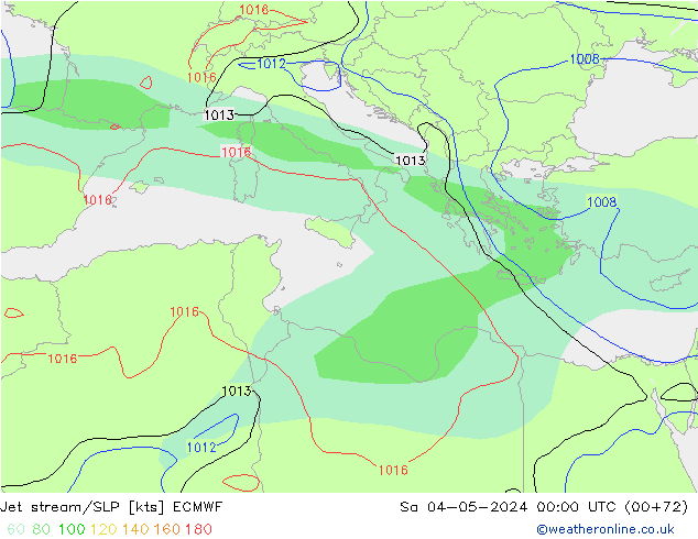 Polarjet/Bodendruck ECMWF Sa 04.05.2024 00 UTC