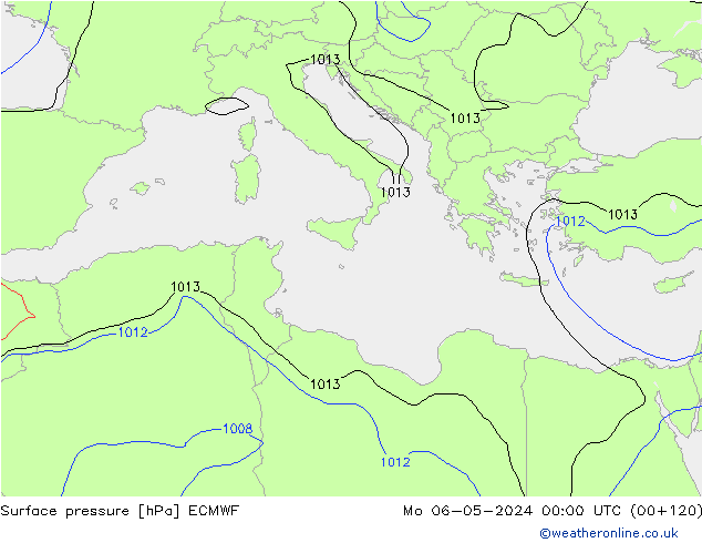 Yer basıncı ECMWF Pzt 06.05.2024 00 UTC